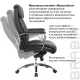 Кресло из натуральной кожи  PREMIUM "Phaeton EX-502", хром, черное. Фото товара с разных ракурсов.